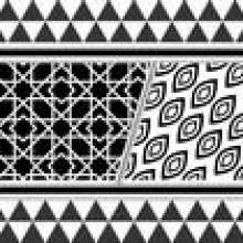 Бордюр для стен Rialto black border 01 7,5х50