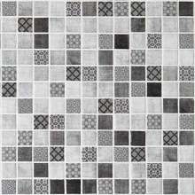 Стеклянная мозаика Graphic Riviere Gris Decor 31.6x31.6 Mosavit