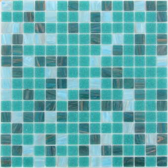 Aquamarine Мозаика стеклянная Aquamarine 20х20х4