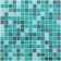 Aquamarine Мозаика стеклянная Aquamarine 20х20х4