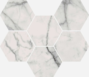 Мозаика Charme Evo Floor Project Statuario Mosaico Hexagon