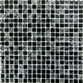 Strike Black Мозаика стеклянная Strike Black 15х15х8