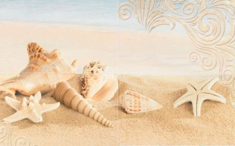 Amalfi sand panno 01 50x80 Панно (комплект из 4 шт)