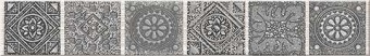 Grazia Бордюр Grey "Nefertiti" 6,2х40,5
