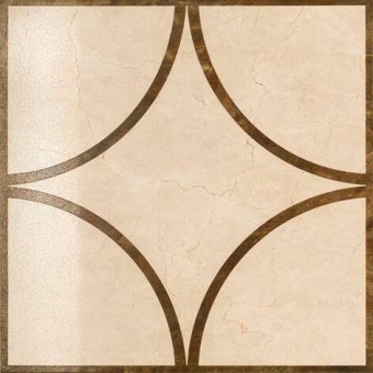 Шарм Крим вставка Луп 60x60 шлифованная