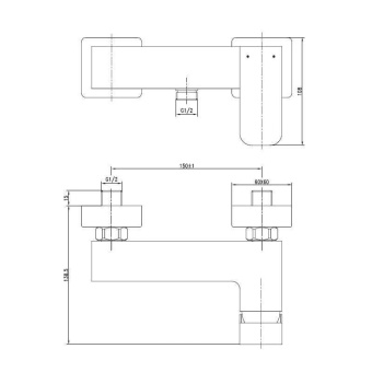 Смеситель для душа Aquanet Cubic SD90447
