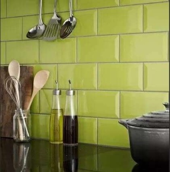 Biselado Pistacho Brillo 10x20 Dar Ceramics