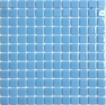 ST042 Мозаика стеклянная Mono голубой 31х31 (чип 25х25х4), Antarra