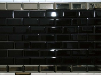 Biselado Negro Brillo 7.5x15