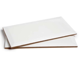 Biselado Blanco Brillo 10x20 Dar Ceramics