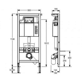 Инсталляция для унитаза Mepa 514306