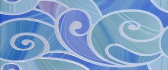 Arabeski blue decor 01 25х60