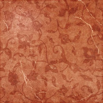 610080000056 Керамогранит Sicilia Rosso Inserto Foglie 45х45