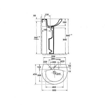 Подвесная раковина Jacob Delafon Patio E4159