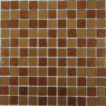 Shine Brown Мозаика стеклянная Shine Brown 25х25х4