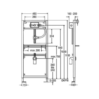 Инсталляция для писсуара Viega T3 Eco Plus 461843