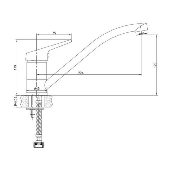 Смеситель для кухни Aquanet Round Handle SD90705
