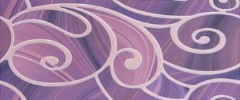 Arabeski purple 01 Декор 25х60