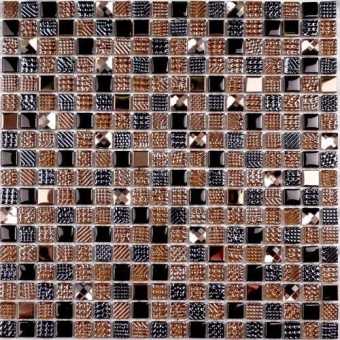 Crystal brown Мозаика стеклянная Crystal brown 15х15х8