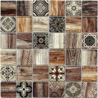 Rabat Brown Мозаика стеклянная Rabat Brown 48х48х6