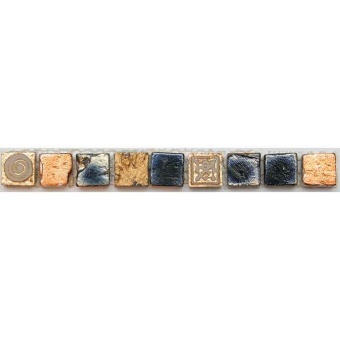 Бордюр Listelo Mosaico Sirico Blue 1.5x30 Cifre Ceramica