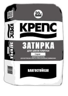 КРЕПС Затирка влагостойкая серая (20кг)
